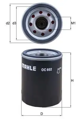 MAHLE OC602 Yağ Filtresi resmi