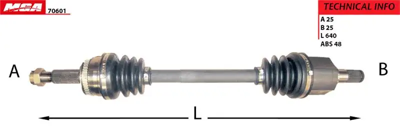 MGA 70601 Ön Aks (Sol) 495001E010 resmi