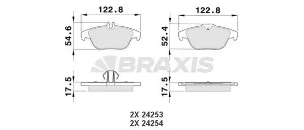 BRAXIS AA0091 Arka Fren Balatası resmi