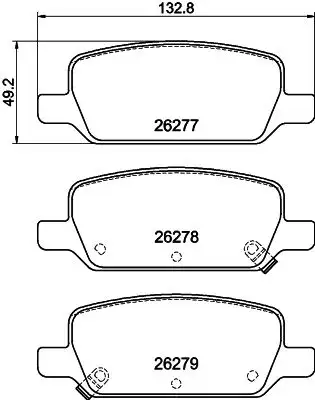 HELLA 8DB355040-951 Arka Fren Balatası resmi