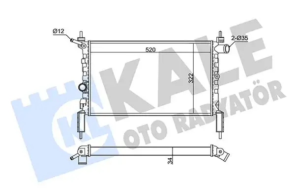 KALE 346195 Radyatör resmi