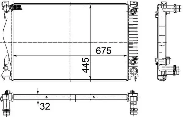 MAHLE CR789000S Radyatör 4F0121251AF resmi