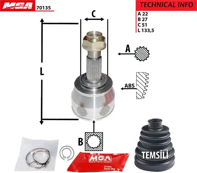 MGA 70135 Aks Kafası (Dış) 46308519 resmi