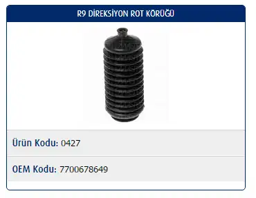 MASTER M0427 Rot Körüğü 7700678649 resmi