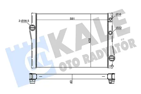 KALE 342235 Radyatör 17117533472 resmi