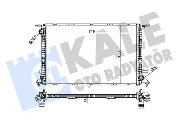 KALE 351985 Radyatör 8K0121251H resmi