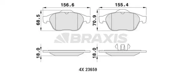 BRAXIS AA0111 Ön Fren Balatası resmi