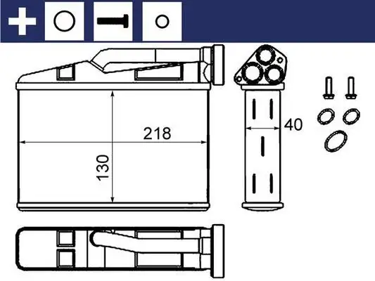 MAHLE AH240000S Kalorifer Radyatörü 64118385562 resmi
