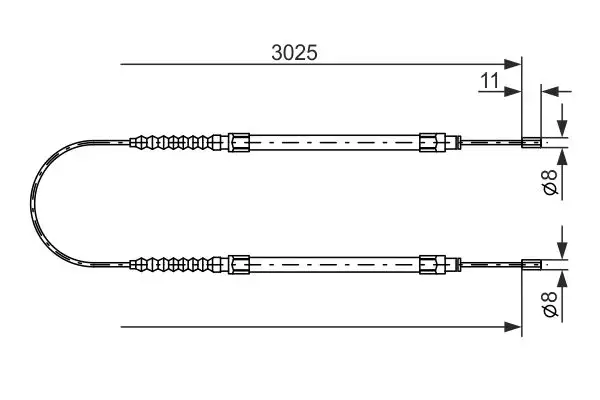 BOSCH 1987477113 El Fren Halatı (Arka) 4745G3 resmi