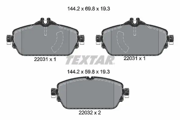 TEXTAR 2203101 Ön Fren Balatası resmi