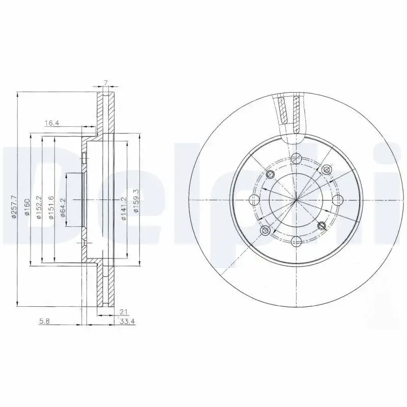 DELPHI BG4148C Ön Fren Diski 45251SAAG50 resmi