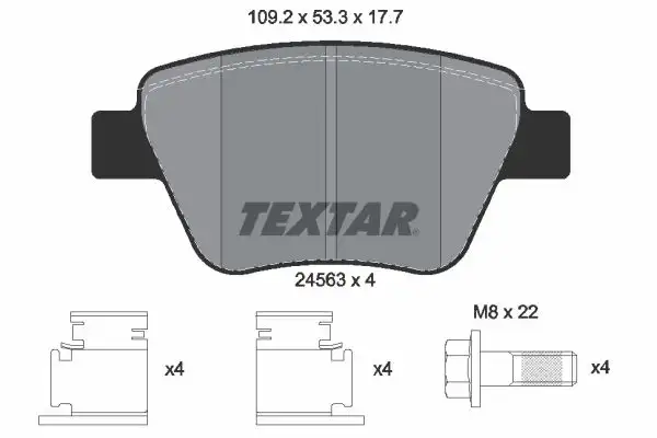 TEXTAR 2456301 Arka Fren Balatası resmi