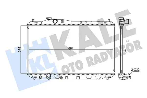 KALE 347550 Radyatör 19010R1AA02 resmi