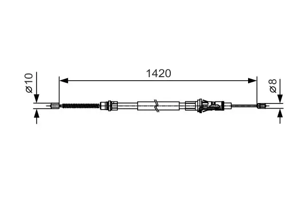 BOSCH 1987482013 El Fren Halatı (Arka) 7700311217 resmi