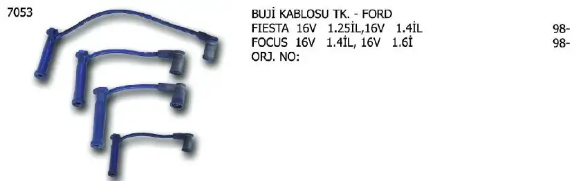 ÜNÜVAR 7053 Buji Kablosu 11107040 resmi