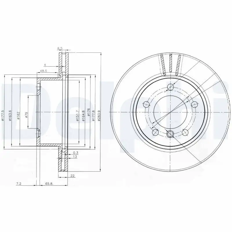 DELPHI BG3899C Ön Fren Diski 34116792215 resmi