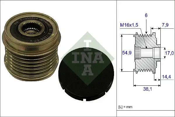 INA 535017610 Alternatör Kasnağı resmi