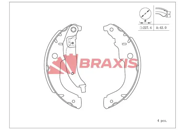 BRAXIS AC0111 Arka Fren Balatası 4241N3 resmi