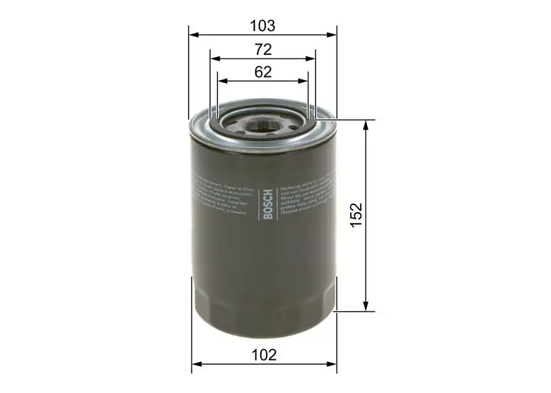 BOSCH 09864B7036 Yağ Filtresi resmi