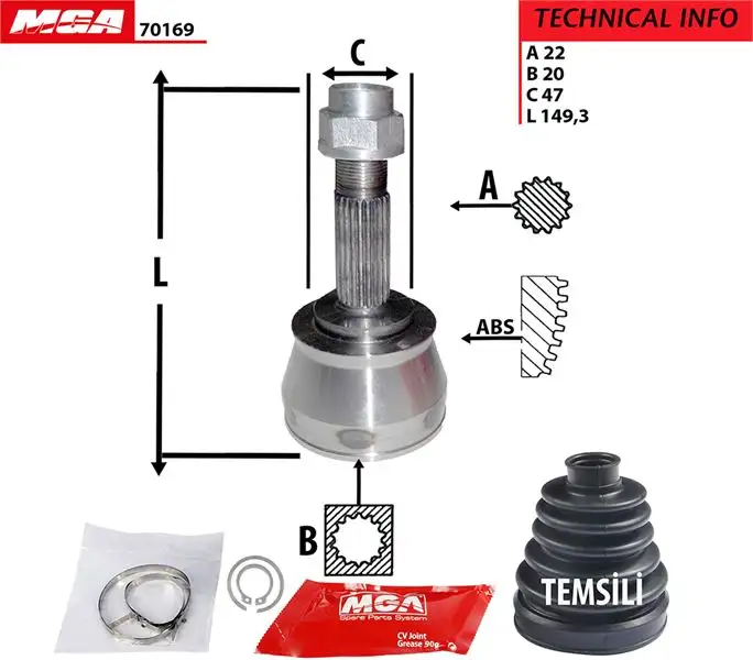 MGA 70169 Aks Kafası (Dış) 46307516 resmi