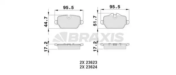 BRAXIS AA0133 Arka Fren Balatası resmi