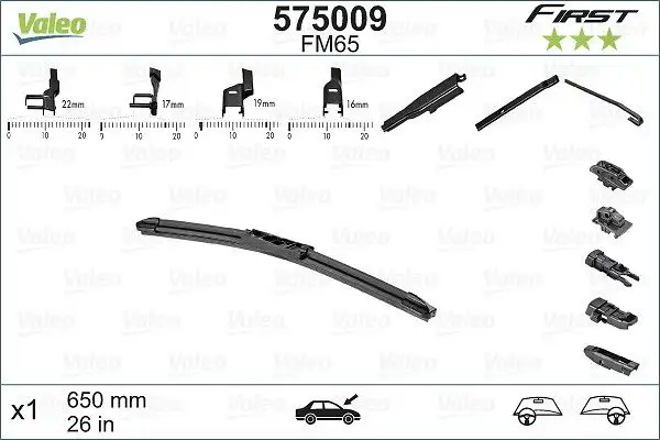 VALEO 575009 Silecek Süpürgesi (Tek) 288902165R resmi