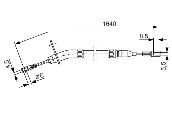 BOSCH 1987477011 El Fren Halatı (Arka Sol) resmi