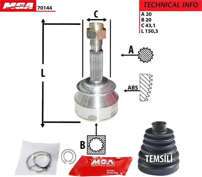 MGA 70144 Aks Kafası (Dış) 5998706 resmi