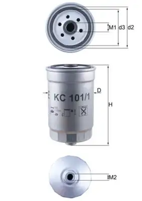 MAHLE KC101/1 Yakıt Filtresi resmi