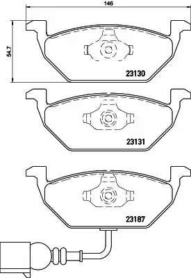 HELLA 8DB355008-551 Ön Fren Balatası resmi