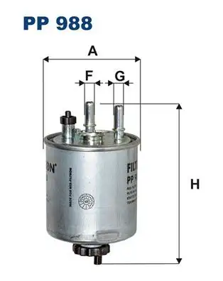 FILTRON PP988 Yakıt Filtresi 8200638748 resmi