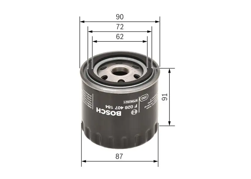 BOSCH F026407184 Yağ Filtresi resmi