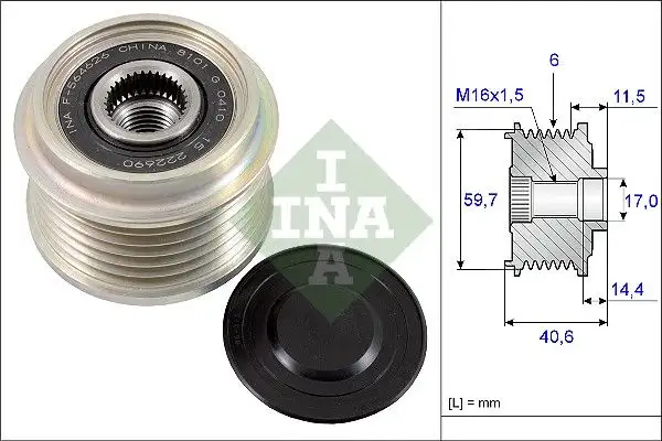 INA 535022710 Alternatör Kasnağı resmi
