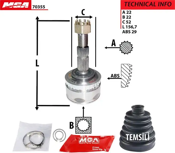 MGA 70355 Aks Kafası (Dış) 1603251 resmi