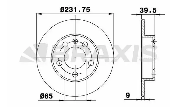 BRAXIS AE0021 Arka Fren Diski 1J0615601P resmi