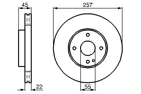 BOSCH 0986478638 Ön Fren Diski resmi