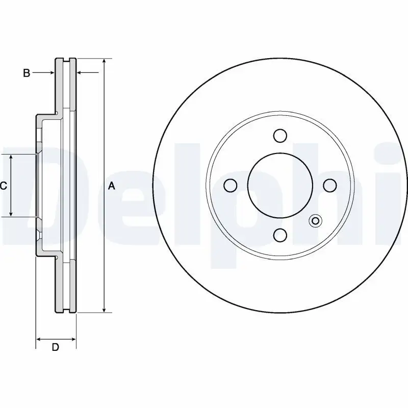 DELPHI BG2455 Ön Fren Diski resmi