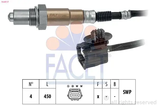 FACET 10.8117 Oksijen Sensörü 8200761588 resmi