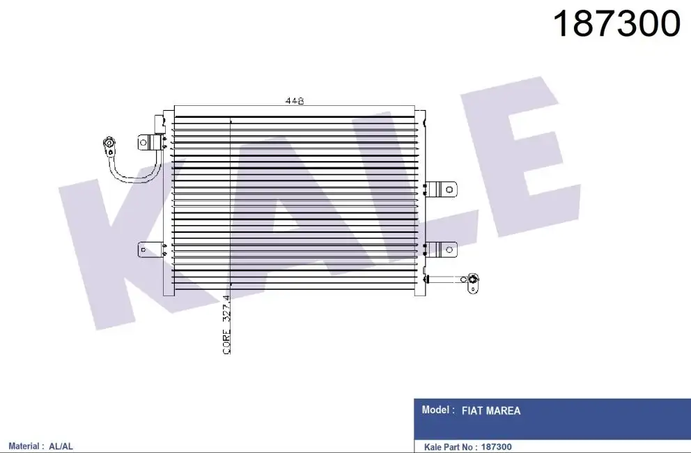 KALE 010ABC070 Klima Radyatörü resmi