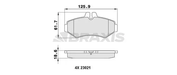 BRAXIS AA0206 Arka Fren Balatası resmi