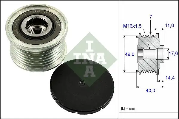 INA 535025410 Alternatör Kasnağı 12317560989 resmi