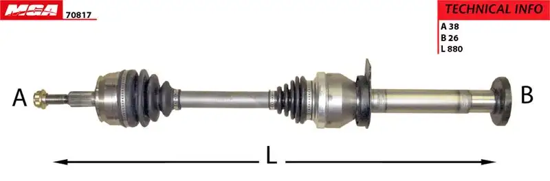 MGA 70817 Ön Aks (Sağ) 7E0407272AC resmi