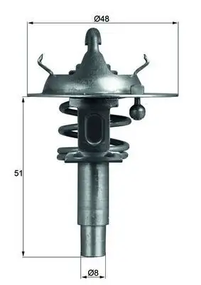 MAHLE TX10690D Termostat A2712030375 resmi