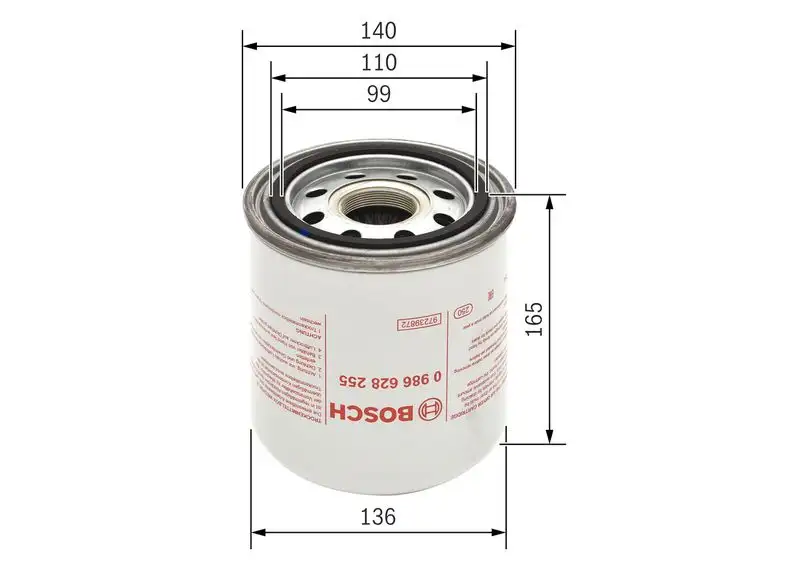 BOSCH 0986628255 Hava Kurutucu Filtresi resmi