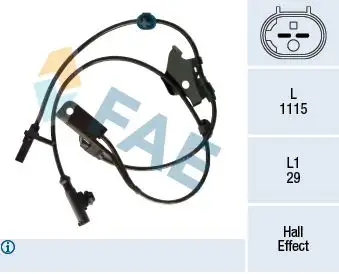 FAE 78390 ABS Hız Sensörü (Ön Sol) 8954302061 resmi