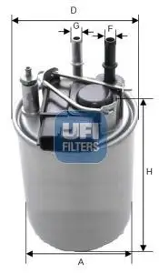 UFI 24.080.01 Yakıt Filtresi 164001KB2C resmi