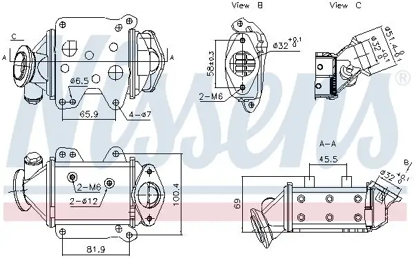 NISSENS 989457 EGR Soğutucusu resmi