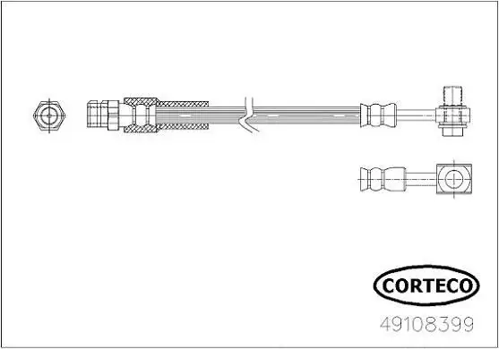 CORTECO 49108399 Arka Fren Hortumu 80A611775 resmi