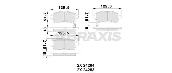 BRAXIS AB0017 Ön Fren Balatası resmi