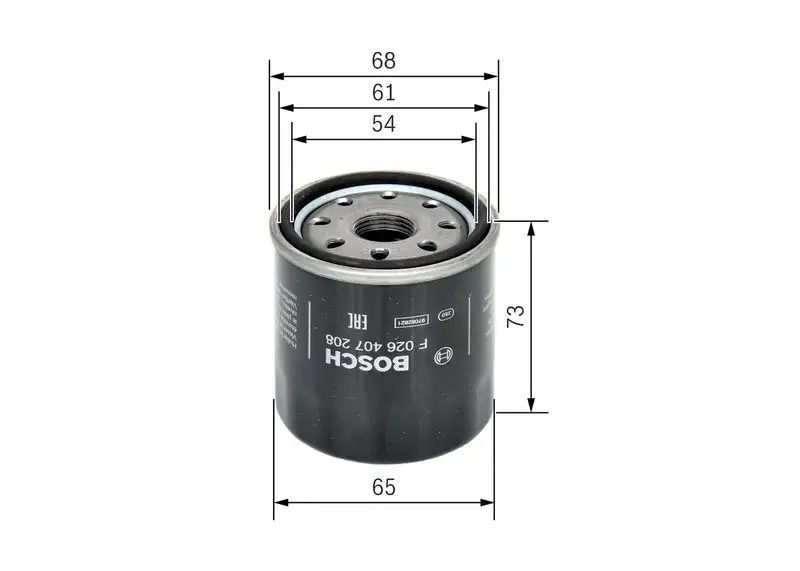 BOSCH F026407208 Yağ Filtresi resmi